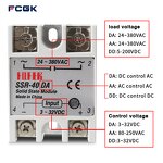 SSR-40DA Single-Phase Solid State Relay - High Power Contact Load for High Protective Switch