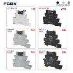 FCGK 280VAC Slim SSR Solid State Relay - DC to AC 41F-1Z-DA C2 5-24V 2A/6A