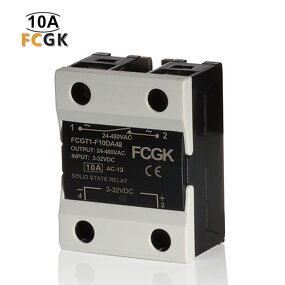 High Voltage Solid State Relay DCAC - 10A 24-480VAC Single Phase Flaps Cover