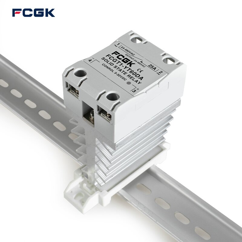FCGK Sealed Miniature Solid State Slim SSR DIN Relay Module - 10A-120A 24-220V AC/DC