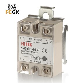 Fortek 60A Solid State Relay - Single Phase High Power Miniature AC/AC Sealed