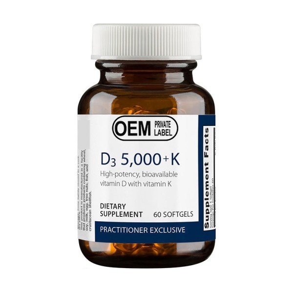 维生素D3软胶囊生产商-5000 IU植物提取草本批发