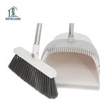 Broom Dustpan Set - Household Windproof Vertical Standing Design PET Material
