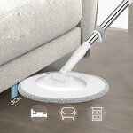Flat Mop Bucket - 360 Rotate Spin Magic Wet & Dry Floor Cleaning Water Separated