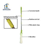 Flat Dust Mop - 360 Spin Stainless Steel Rod Hands-Free Triangle Home Cleaning