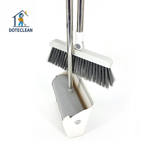 Broom & Dustpan Set - Windproof PET Material with Teeth Design and Folding