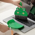 Keyboard Cleaning Set - Mini Indoor Home Computer Cartoon Broom Dustpan Bristle Head