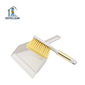 Mini Broom and Brush Set - Household Short Handle Table Bristle Head Plastic