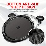 Meat Shredder Tool - High Quality Portable Plastic & PP with Transparent Anti-Slip Lid