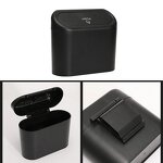 Mini Trash Can - 1L ABS with Lid Car Interior Storage Box & Trash Bag