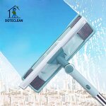 Window Cleaner - Double-sided Telescopic PP Squeegee Wiper Stainless Steel Handle