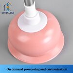 Toilet Plunger - Stainless Steel with Rubber Cup for Bathroom and Kitchen