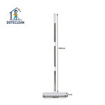Floor Scrub Brush - Long Handle Stainless Steel 3-Connecting Poles Squeegee