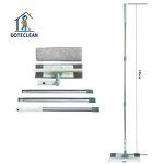 Window Cleaner - Double-sided Telescopic PP Squeegee Wiper Stainless Steel Handle