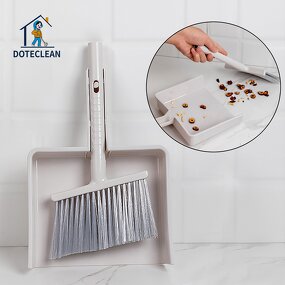 Broom and Dustpan Set - Plastic Household Cleaning Bristle and PET PP Materials