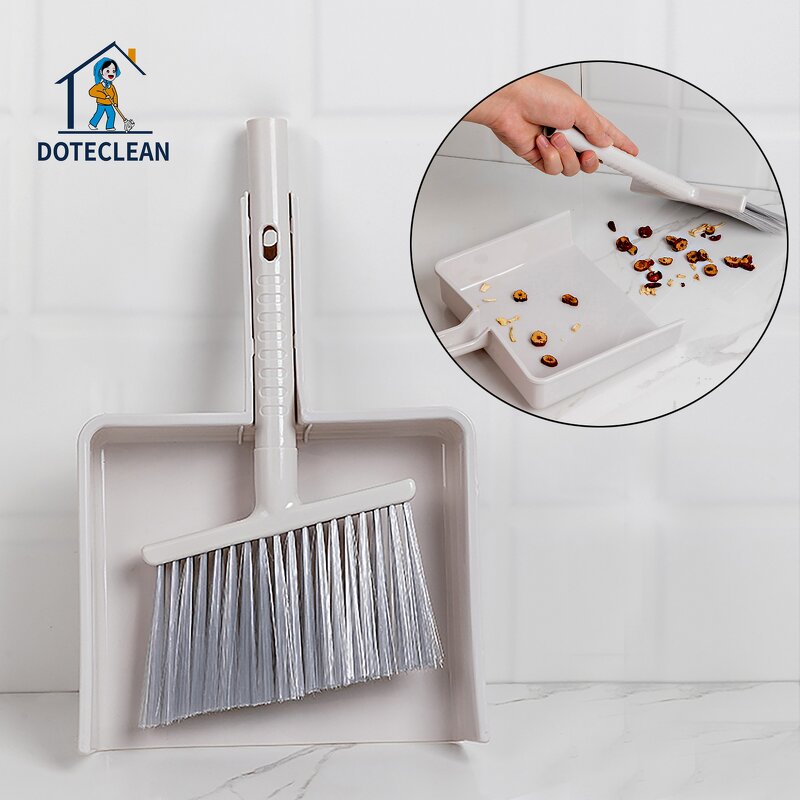 Broom and Dustpan Set - Plastic Household Cleaning Bristle and PET PP Materials