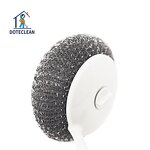 Pot Brush - Stainless Steel Wire Scourer Long Handle Eco-Friendly PP Material