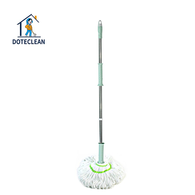 Spin Mop - 360 Degree Cleaning Long Handle Cotton Twist Hands-Free Floor Cleaner