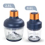 Electric Meat Grinder Manufacturer - 2.5L+0.6L Pure Copper Motor Glass Bowl for Vegetables Poultry