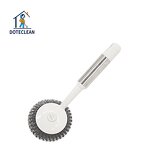 Pot Brush - Stainless Steel Wire Scourer Long Handle Eco-Friendly PP Material