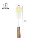 Baby Bottle Cleaning Brush - 360 Degree Rotating Plastic Long Handle Sponge PET