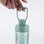 Sports Water Bottle - 600ml Portable Direct Drinking with Handle for Travel Camp