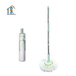 Spin Mop - 360 Degree Cleaning Long Handle Cotton Twist Hands-Free Floor Cleaner