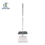 Dustpan and Broom Set - Vertical Standing Design PET Material Folding 2-Pole