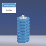 Toilet Brush - Disposable Sponge Replacement Head with Holder 1pc/inner Box