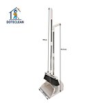 Broom Dustpan Set - Household Windproof Vertical Standing Design PET Material