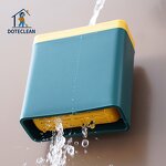 Toilet Brush - Wall-Mounted Quick Drying Holder Water Leak Proof Base TPR Head