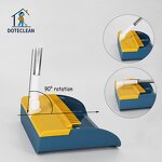 Dustpan & Brooms Set - Wind-Proof Plastic Upright Long Stainless Steel Handle PET