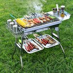 BBQ Barbecue Grills - Stainless Steel High Quality Blacking Outdoor Garden