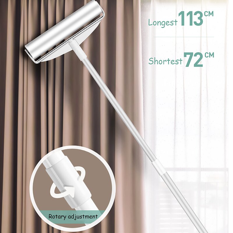 Floor Lint Rollers - Tear Type Detachable with Dust Proof Shell Longer Handle