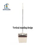 Dustpan and Broom Set - Folding Windproof Household Cleaning PP 1 Pole Eco-friendly
