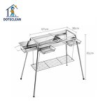 BBQ Grills - Portable Stainless Steel Folding for Outdoor Garden Camping Party
