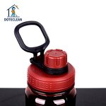 Sports Water Bottle - 600ml Clear Tritan BPA-Free Gym Drinking Mobile Phone Bracket