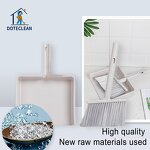 Table Cleaning Brush Set - PET Broom Head Dustpan for Kitchen