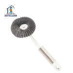 Pot Brush - Stainless Steel Wire Scourer Long Handle Eco-Friendly PP Material