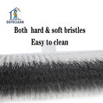 Floor Scrub Brush - Long Handle Stainless Steel 3-Connecting Poles Squeegee