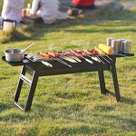 BBQ Barbecue Grills - Iron Oven Folding Portable Outdoor Garden Camping Party
