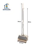 Broom and Dustpan Set - Vertical Standing Dustpan Folding Stainless Steel Broomstick