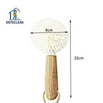 Cup Cleaning Brush - Eco-Friendly EVA Material Nature Bamboo Handle for Wine Glass