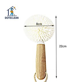 Cup Cleaning Brush - Eco-Friendly EVA Material Nature Bamboo Handle for Wine Glass