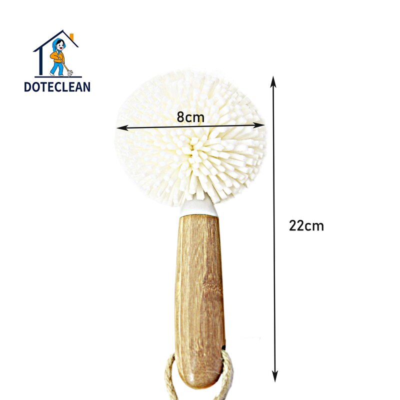 Cup Cleaning Brush - Eco-Friendly EVA Material Nature Bamboo Handle for Wine Glass