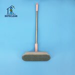 Window Wiper - Stainless Steel Handle Cleaning Cloth Squeegee with Rubber Blade