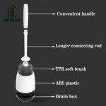 Toilet Brush - TPR Silicone round Scrub with Holder Soft Plastic 1pc/Inner Box