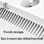 Dustpan and Broom Set - Vertical Standing Design PET Material Folding 2-Pole