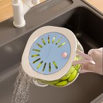 Plastic Drain Basket - Foldable Handle Kitchen Food Dehydration Storage Box