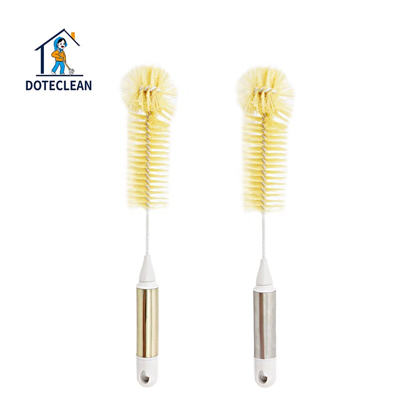 Baby Bottle Brush - 360 Degree Rotating Long Plastic Handle PET Bristles